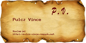 Pulcz Vince névjegykártya